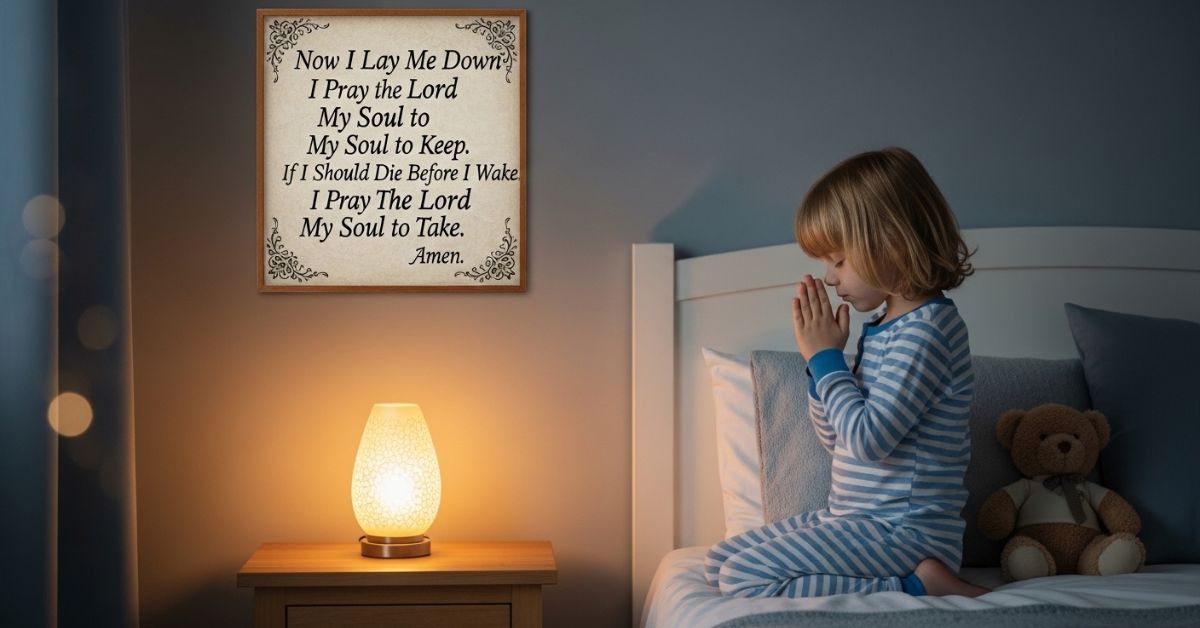 50+ Now I Lay Me Down to Sleep Prayer for Calm & Restful Nights