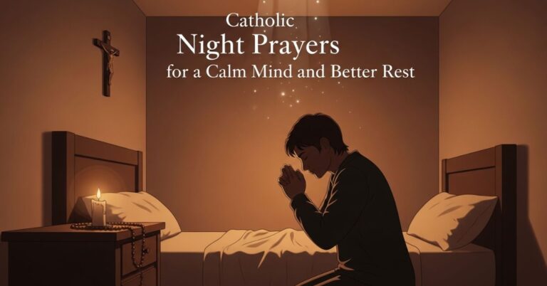 90+ catholic night prayers for a calm mind and better rest