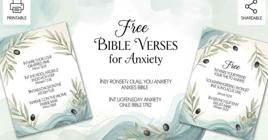 Free Bible Verses for Anxiety Printable & Shareable